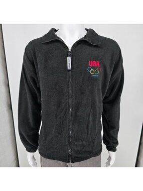 United States Olympic Committee 2012 London Olympics Black Fleece Jacket XL